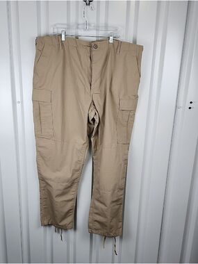 Propper Men's Cargo Pants Ripstop Khaki Tan Size 2xl Reg. 44x31 Adjustable Waist